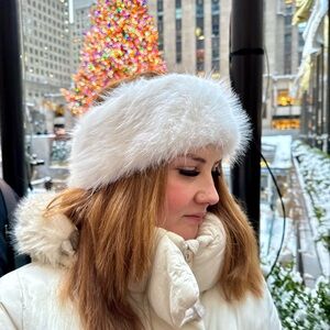 Windsor Soft White Faux Fur Headband